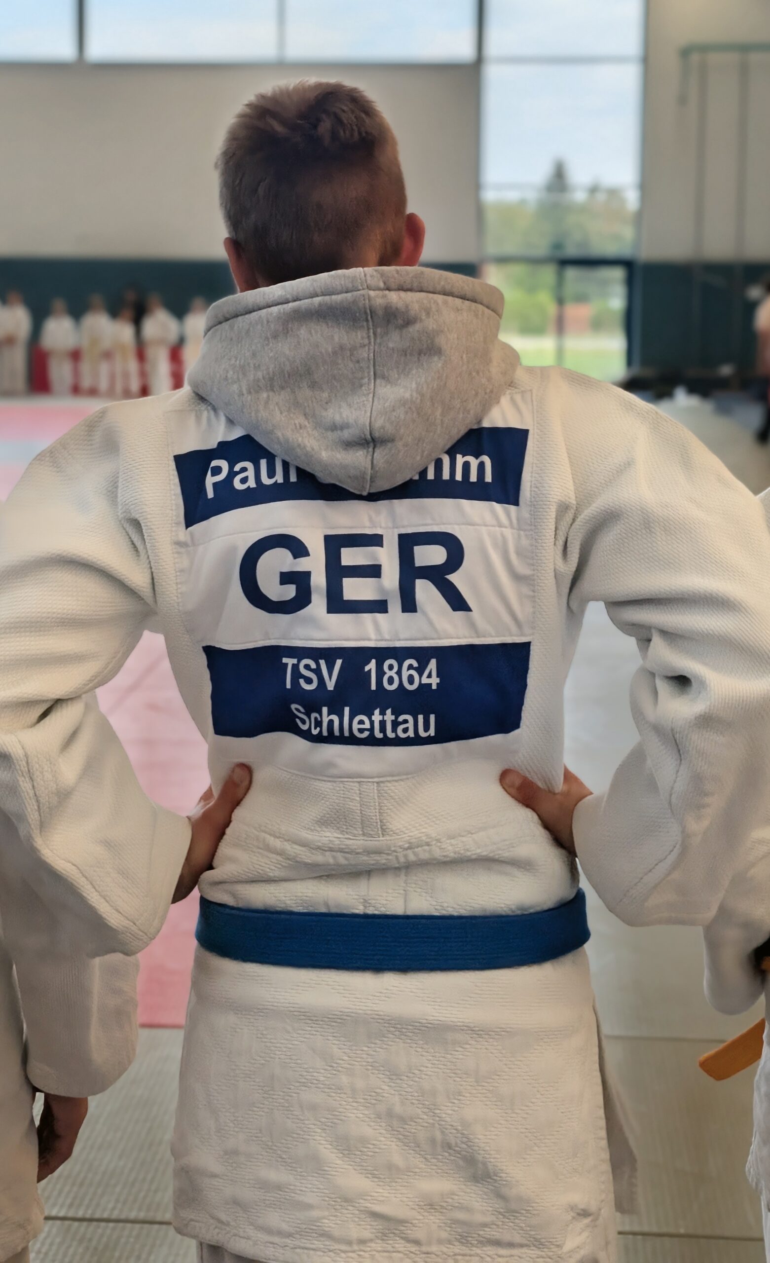 Paul Schimm beim Antreten